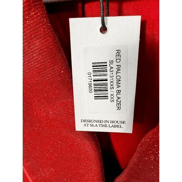 SLA The Label Red Paloma Sparkle Blazer - Picture 10 of 13